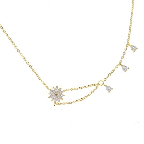 100% 925 sterling silver gold silver color cz lovely flower pendant water drop charm neckacels elegance adorable women jewelry
100% 925 sterling silver gold silver color cz lovely flower pendant water drop charm neckacels elegance adorable women jewelry