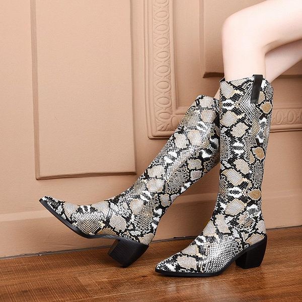 zapatos mujer women shoes pirnt snake microfiber cowgirl knee high boots woman platform fashion riding boots winter snow, Black
zapatos mujer women shoes pirnt snake microfiber cowgirl knee high boots woman platform fashion riding boots winter snow, Black