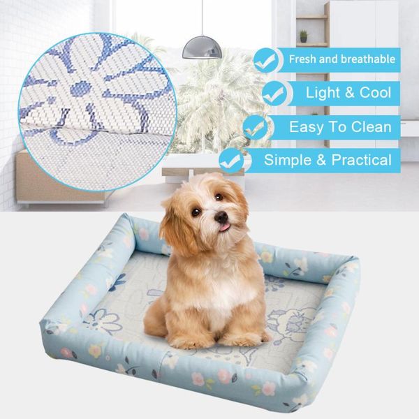 s/m ice silk fabric pets summer cooling bed waterproof puppy sleeping cool mat house pet nest for small large cats
s/m ice silk fabric pets summer cooling bed waterproof puppy sleeping cool mat house pet nest for small large cats