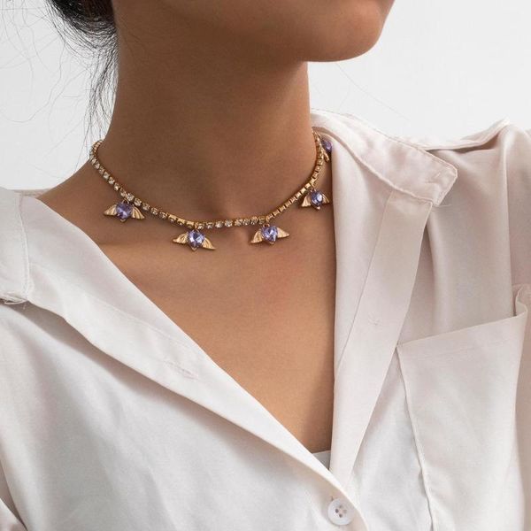 new fashion shiny crystal heart wing pendant necklace minimalist rhinestone tennis chain necklac choker girl party jewelry gift1, Golden;silver
new fashion shiny crystal heart wing pendant necklace minimalist rhinestone tennis chain necklac choker girl party jewelry gift1, Golden;silver