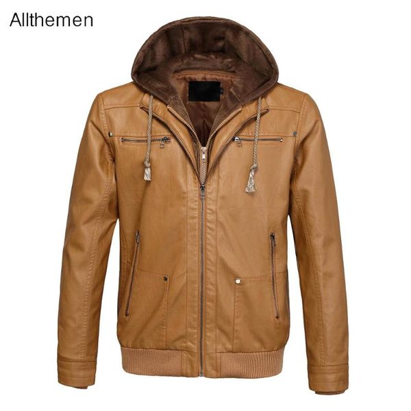 allthemen leather men jacket motorcycle zipper pockets male pu coats biker faux leather bomber jacket men fashion outerwear, Black
allthemen leather men jacket motorcycle zipper pockets male pu coats biker faux leather bomber jacket men fashion outerwear, Black