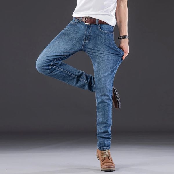 2020 summer new men's stretch slim fit thin jeans business casual classic style fashion denim trousers male black blue pants
2020 summer new men's stretch slim fit thin jeans business casual classic style fashion denim trousers male black blue pants
