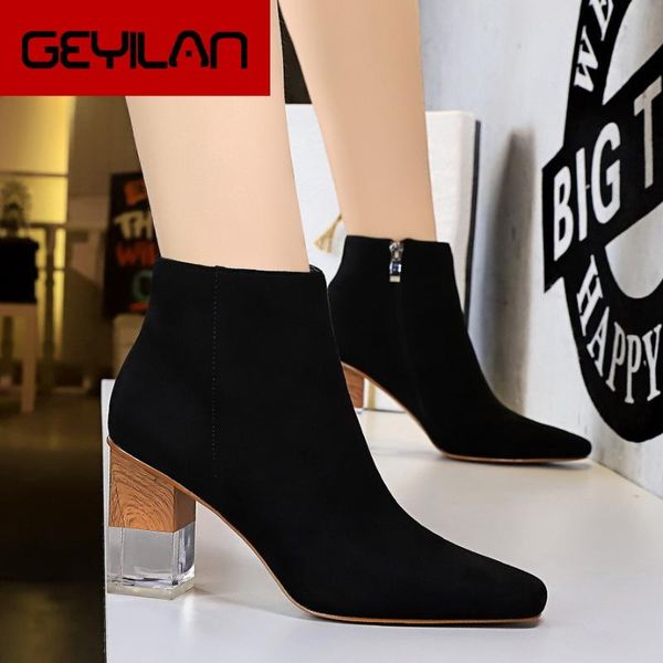 boots womens short female pointed toe thick heel high ankle flock zipper single autumn size 40, Black
boots womens short female pointed toe thick heel high ankle flock zipper single autumn size 40, Black