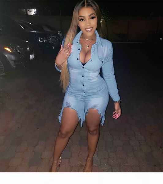 women denim jumpsuits rompers jean fashion club fall summer clothing hole washed long sleeve lapel neck shorts leggings bodysuits 2531, Black;white
women denim jumpsuits rompers jean fashion club fall summer clothing hole washed long sleeve lapel neck shorts leggings bodysuits 2531, Black;white