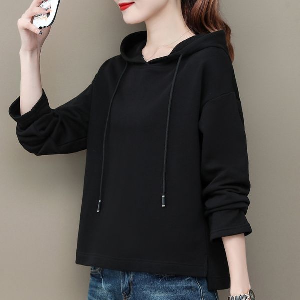 oomus 2020 pullover autumn split pullover hooded hoodie women's autumn and color solid winter loose korean fashion hoodie women's, Black
oomus 2020 pullover autumn split pullover hooded hoodie women's autumn and color solid winter loose korean fashion hoodie women's, Black