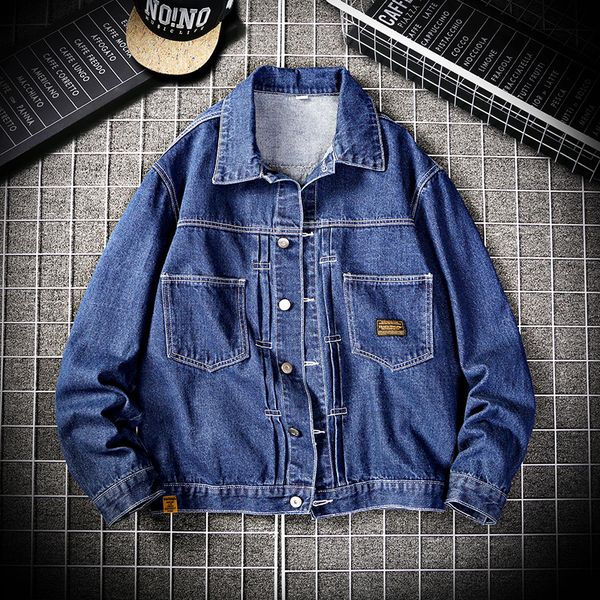 denim jacket men's classic loose casual single-breasted coat jean men kg-1395, Black;brown
denim jacket men's classic loose casual single-breasted coat jean men kg-1395, Black;brown