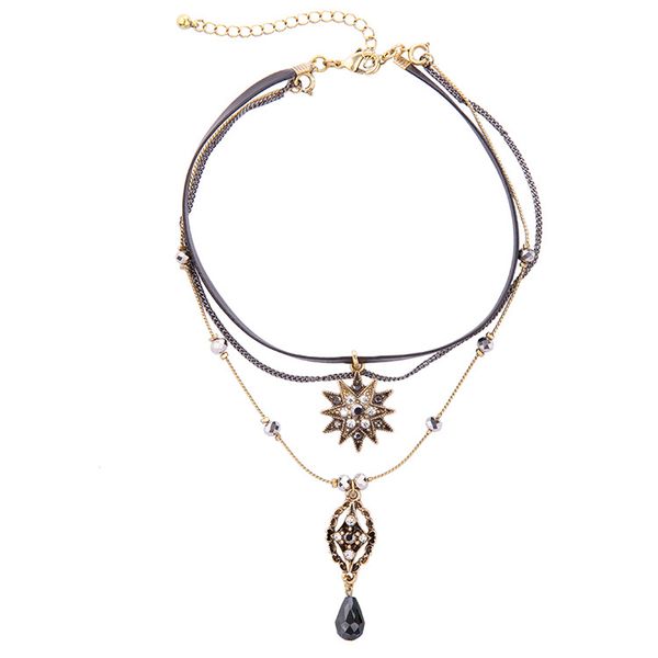 pendant necklaces women multi-layer star drop choker collar banquet dress necklace europe and america fashion, Silver
pendant necklaces women multi-layer star drop choker collar banquet dress necklace europe and america fashion, Silver