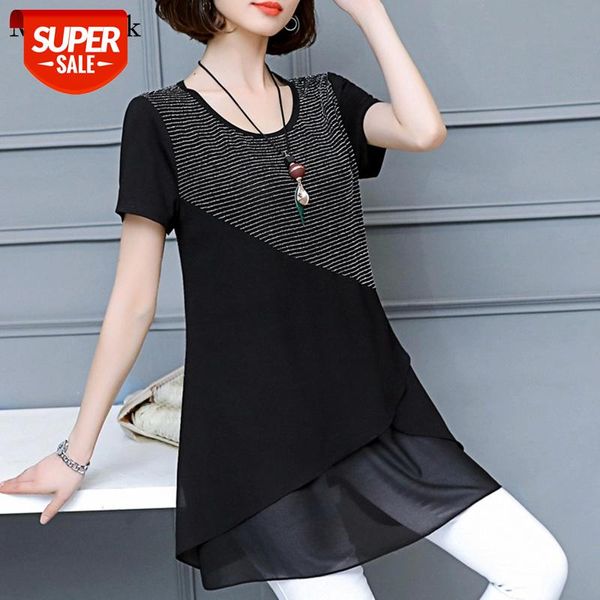 2021 summer casual plus size women blouses o-neck pullover chiffon blouse women spliced short sleeve shirts for blusa 3530 #sl1y, White
2021 summer casual plus size women blouses o-neck pullover chiffon blouse women spliced short sleeve shirts for blusa 3530 #sl1y, White
