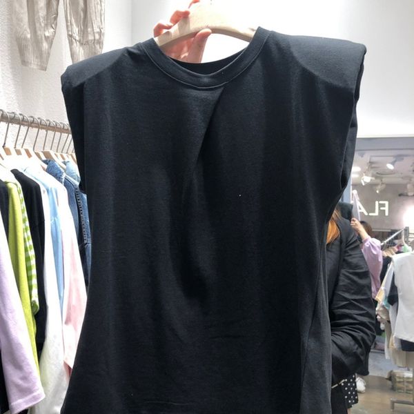 korean dongdaemun 2020 summer new fashion vest shoulder vest women's pleated slimming round neck short sleeve t-shirt fkg3l, White
korean dongdaemun 2020 summer new fashion vest shoulder vest women's pleated slimming round neck short sleeve t-shirt fkg3l, White