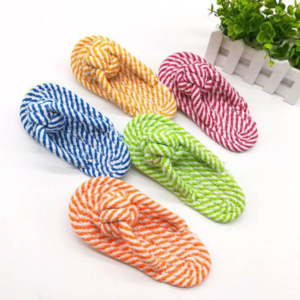 pet chewing toy flip flop cotton rope shoes puppy teeth cleaning toys for small medium large dogs e2s
pet chewing toy flip flop cotton rope shoes puppy teeth cleaning toys for small medium large dogs e2s