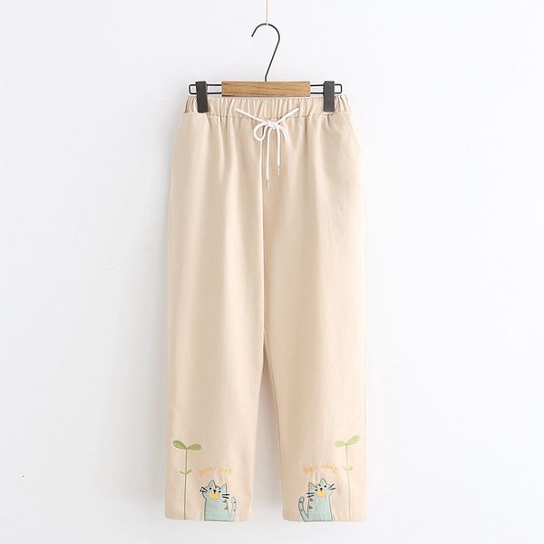 2021 new spring japanese mori girl cute cat embroidery ankle-length casual student girls straight pants qev2, Black;white
2021 new spring japanese mori girl cute cat embroidery ankle-length casual student girls straight pants qev2, Black;white