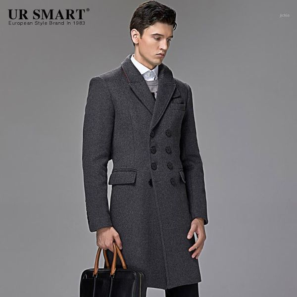 british men ursmart qiu dong long men in new wool coat double-breasted coat1, Black
british men ursmart qiu dong long men in new wool coat double-breasted coat1, Black