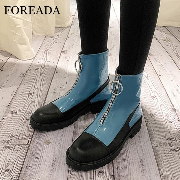 foreada natural genuine leather woman boots med heel ankle boots thick heel short zip round toe lady shoes autumn blue 40, Black
foreada natural genuine leather woman boots med heel ankle boots thick heel short zip round toe lady shoes autumn blue 40, Black