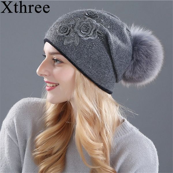 xthree women's winter hat rabbit fur wool knitted hat the female of the mink hats for women beanies y200102, Blue;gray
xthree women's winter hat rabbit fur wool knitted hat the female of the mink hats for women beanies y200102, Blue;gray