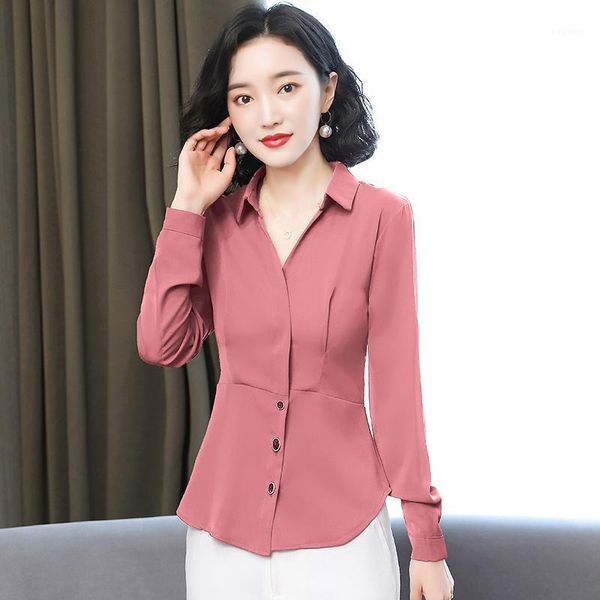women blouse shirts v-neck long sleeve slim satin silk shirts women spring autumn elegant office ladies work female1, White
women blouse shirts v-neck long sleeve slim satin silk shirts women spring autumn elegant office ladies work female1, White