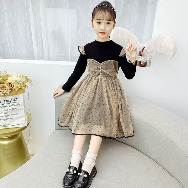 17kpr girl's 2020 dress and autumn spring new children's foreign style wave women's dress spring and autumn gauze point skirt, Black;gray
17kpr girl's 2020 dress and autumn spring new children's foreign style wave women's dress spring and autumn gauze point skirt, Black;gray