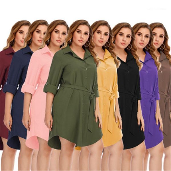skirt designer female autumn belt loose casual plus size dress ladies solid color dress fashion trend long sleeve button lapel shirt short, Black;gray
skirt designer female autumn belt loose casual plus size dress ladies solid color dress fashion trend long sleeve button lapel shirt short, Black;gray