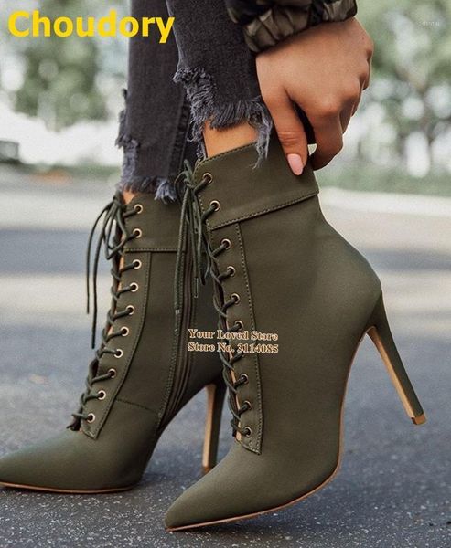 boots choudory green satin cloth ankle thin high heel pointed toe short booties graceful lace-up motorcycle boots1, Black
boots choudory green satin cloth ankle thin high heel pointed toe short booties graceful lace-up motorcycle boots1, Black