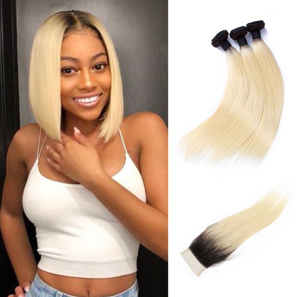 1b 613 brazilian ombre blonde straight hair weave bundles with closure 3 bundles with 4x4 lace closure 100% remy human hair extensions, Black;brown
1b 613 brazilian ombre blonde straight hair weave bundles with closure 3 bundles with 4x4 lace closure 100% remy human hair extensions, Black;brown