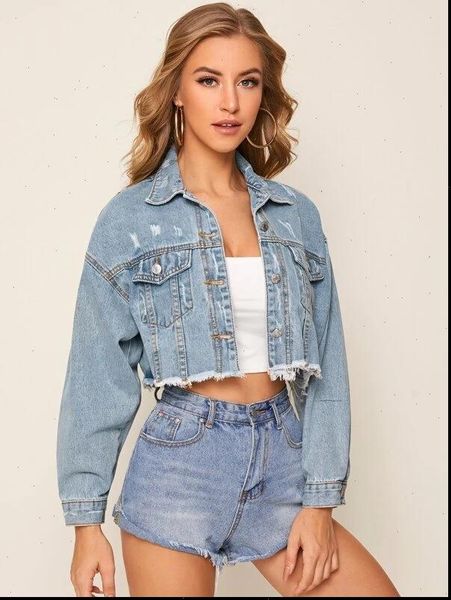 5 colors woman long sleeve short denim jacket fashion ripped jacket coat hipster clothing xs new arrival, Black;brown
5 colors woman long sleeve short denim jacket fashion ripped jacket coat hipster clothing xs new arrival, Black;brown