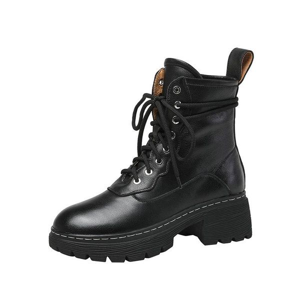 elegant cross tied genuine leather women ankle boots round toe thick heels shoes 2021 autumn winter party shoes woman, Black
elegant cross tied genuine leather women ankle boots round toe thick heels shoes 2021 autumn winter party shoes woman, Black