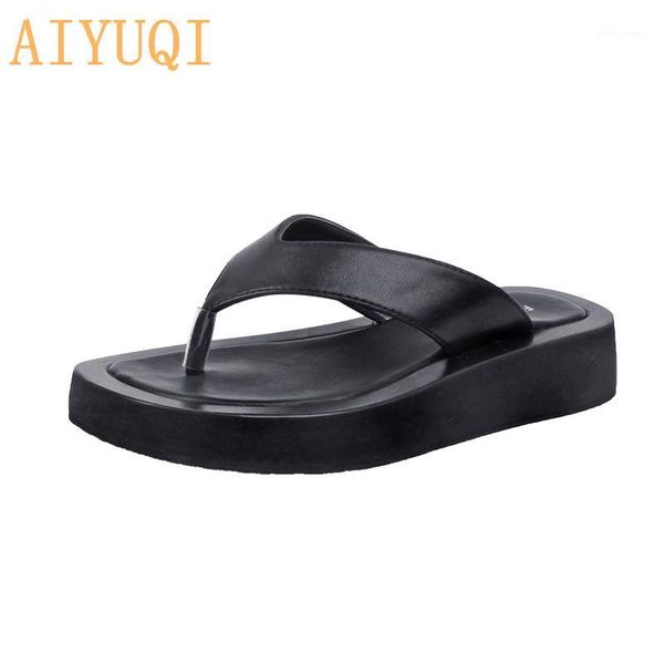 aiyuqi women's slippers outdoor 2020 summer new genuine leather flip-flops women anti-skid trend pinch beach slides ladies1, Black
aiyuqi women's slippers outdoor 2020 summer new genuine leather flip-flops women anti-skid trend pinch beach slides ladies1, Black