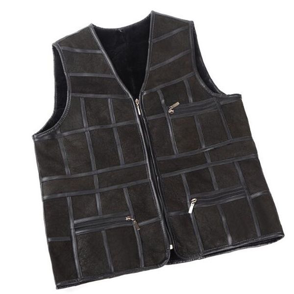2021 new winter men leather 3lf4, Black;white