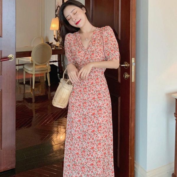 casual dresses chiffon dress elegant sweet temperament bellflower floral prints v-neck, Black;gray
casual dresses chiffon dress elegant sweet temperament bellflower floral prints v-neck, Black;gray