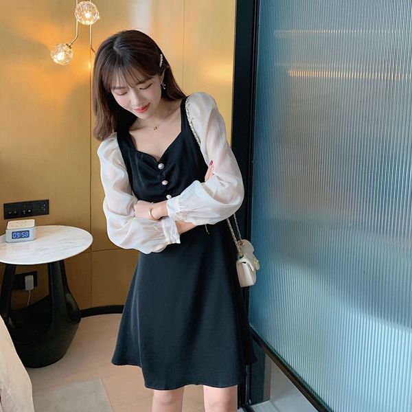 autumn 2020 hepburn v-neck long sleeve large size shows thin color contrast long sleeve dress small black dress a8bxa, Black;gray
autumn 2020 hepburn v-neck long sleeve large size shows thin color contrast long sleeve dress small black dress a8bxa, Black;gray