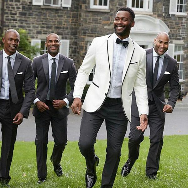 ivory tuxedo groom suits for men wedding black suit for groomsmen prom party 2pieces terno masculino slim costume mariage homme1, White;black
ivory tuxedo groom suits for men wedding black suit for groomsmen prom party 2pieces terno masculino slim costume mariage homme1, White;black