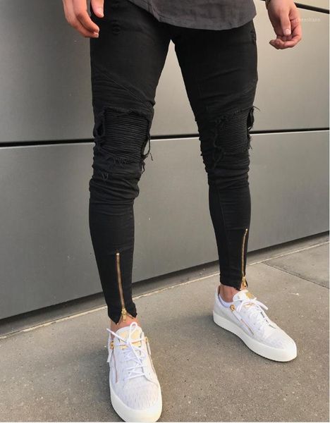 men's jeans 2021 biker knee protection designer black men casual male trousers skinny motorcycle side zipper pants1, Blue
men's jeans 2021 biker knee protection designer black men casual male trousers skinny motorcycle side zipper pants1, Blue