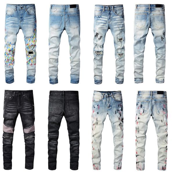 jeans for men skinny straight slim hip hop ripped oil patches patchwork motorcycle biker jean pants black, Blue
jeans for men skinny straight slim hip hop ripped oil patches patchwork motorcycle biker jean pants black, Blue