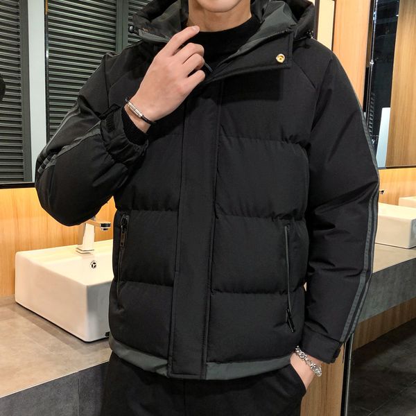 coat winter new korean version thickened men's cotton padded jacket hooded warm bread clothing tide brand down, Black
coat winter new korean version thickened men's cotton padded jacket hooded warm bread clothing tide brand down, Black