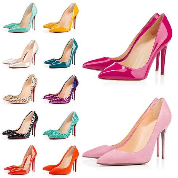 2021 luxurys designers pointed toes studded spike women dress shoes for wedding party shiny in the audience red bottoms high heels pumps, Black
2021 luxurys designers pointed toes studded spike women dress shoes for wedding party shiny in the audience red bottoms high heels pumps, Black