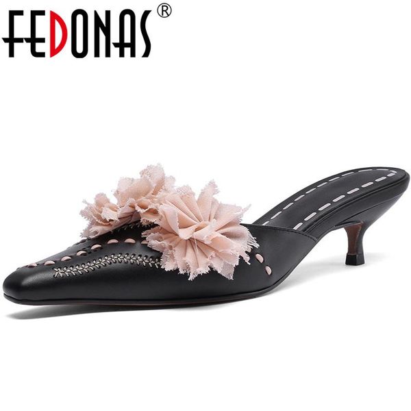 fedonas shallow slingbacks genuine leather women mules flowers pointed toe high heels pumps party wedding shoes woman, Black
fedonas shallow slingbacks genuine leather women mules flowers pointed toe high heels pumps party wedding shoes woman, Black