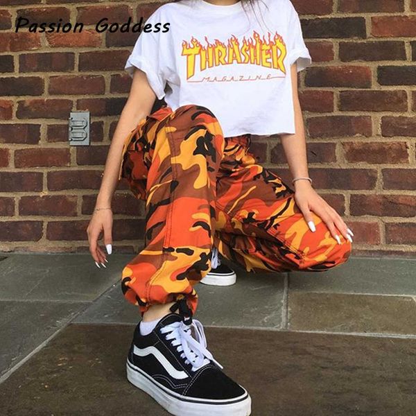 pantalon femme loose pants women camouflage punk trousers pink camo orange purple pink sweatpants hiphop dance baggy pants y19070101, Black;white
pantalon femme loose pants women camouflage punk trousers pink camo orange purple pink sweatpants hiphop dance baggy pants y19070101, Black;white