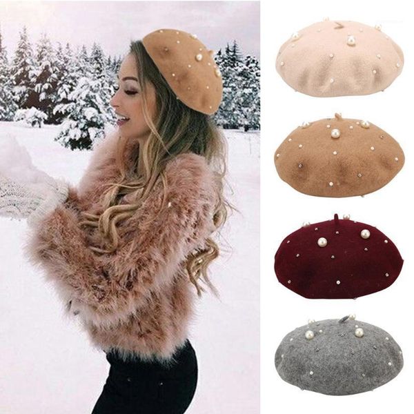 Women Fashion Beret French Style Painter Hat Cap Pearl Warm Party Top Hat1, Blue;gray
Women Fashion Beret French Style Painter Hat Cap Pearl Warm Party Top Hat1, Blue;gray