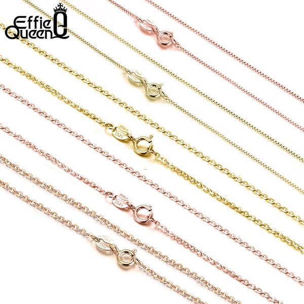 effie queen 0.6mm 1mm 1.5mm box necklace real 925 sterling silver neck chain for women men jewelry wholesale sc07r q1218, Black
effie queen 0.6mm 1mm 1.5mm box necklace real 925 sterling silver neck chain for women men jewelry wholesale sc07r q1218, Black