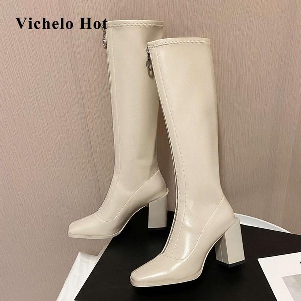 boots vichelo limited customization large size real leather square toe high heel zipper beauty lady daily wear knee-high l65, Black
boots vichelo limited customization large size real leather square toe high heel zipper beauty lady daily wear knee-high l65, Black