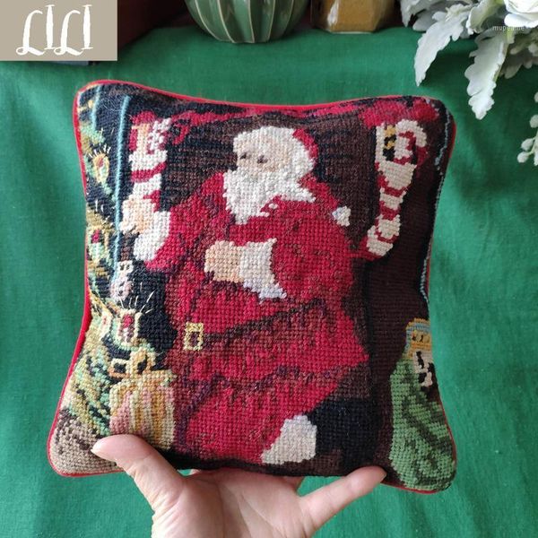 cushion/decorative pillow christmas decoration hand-embroidered santa claus mini pillowcase1
cushion/decorative pillow christmas decoration hand-embroidered santa claus mini pillowcase1