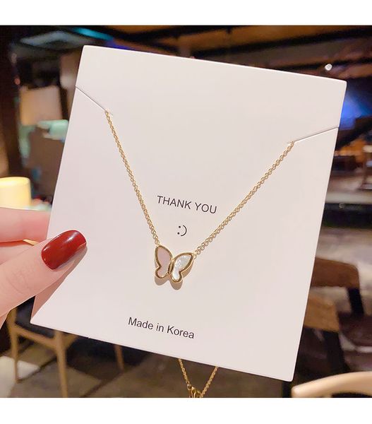2020 2021 light luxury butterfly three-dimensional white fritillary temperament beautiful pendant titanium steel 18k gold plate neckalce, Silver
2020 2021 light luxury butterfly three-dimensional white fritillary temperament beautiful pendant titanium steel 18k gold plate neckalce, Silver