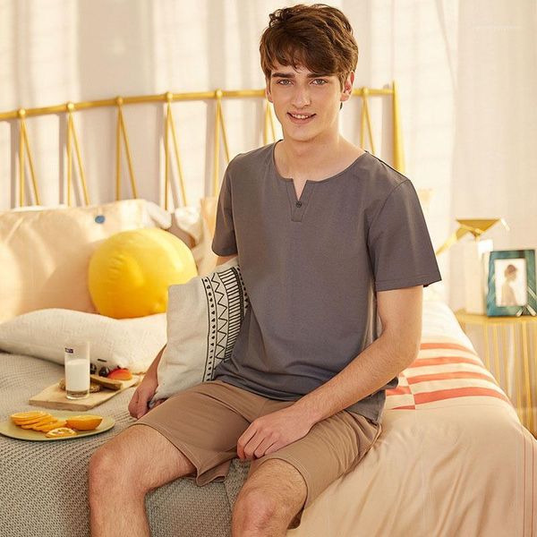 men's sleepwear men pyjama 2021 summer pure cotton shorts pajamas set v-neck solid color leisure plus size pjs pyjamas1, Black;brown
men's sleepwear men pyjama 2021 summer pure cotton shorts pajamas set v-neck solid color leisure plus size pjs pyjamas1, Black;brown