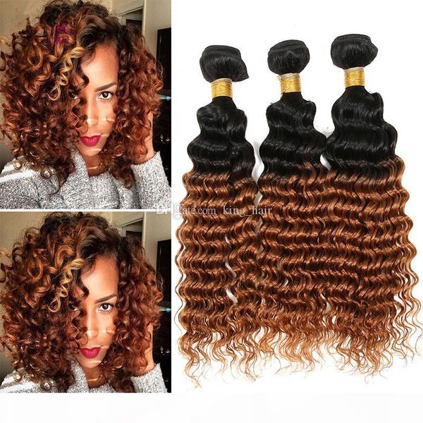 new arrival #1b 30 human hair bundles honey blonde two tone hair weaves deep curly hair extensions 4 pcs lot for beauty girl, Black
new arrival #1b 30 human hair bundles honey blonde two tone hair weaves deep curly hair extensions 4 pcs lot for beauty girl, Black
