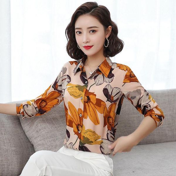 women's blouses & shirts long-sleeved slim printed chiffon shirt women single-breasted simple commuter fashion lapel bottoming blouse f, White
women's blouses & shirts long-sleeved slim printed chiffon shirt women single-breasted simple commuter fashion lapel bottoming blouse f, White