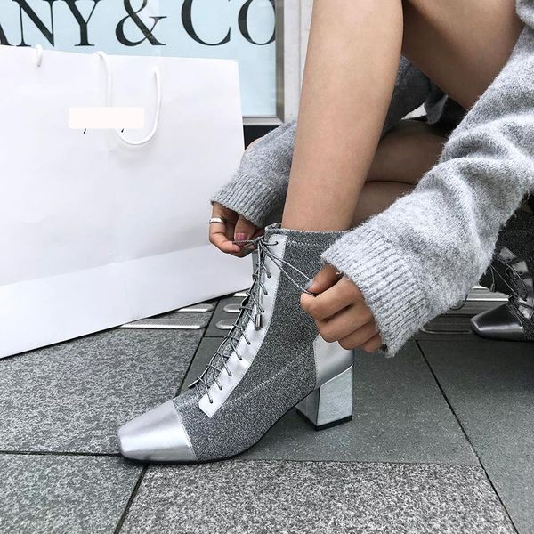botas mujer shoes woman square toe ankle boots lace up zapatos de mujer square heels boots women stitching elastic, Black
botas mujer shoes woman square toe ankle boots lace up zapatos de mujer square heels boots women stitching elastic, Black