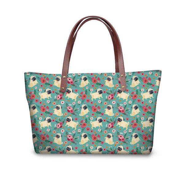 customized large women tote shoulder bags flower pug dog print women's casual cross body messenger bags bolsa feminina
customized large women tote shoulder bags flower pug dog print women's casual cross body messenger bags bolsa feminina