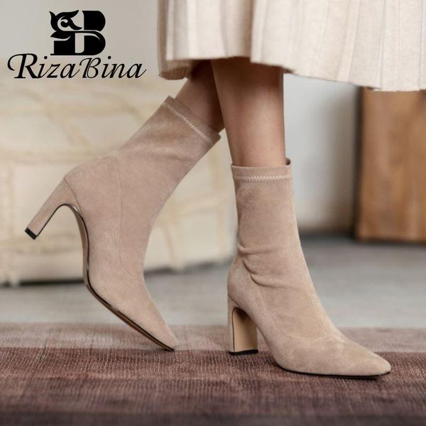 boots rizabina women ankle square heel slip on shoes pointed toe winter warm fashion office footwear size 33-40, Black
boots rizabina women ankle square heel slip on shoes pointed toe winter warm fashion office footwear size 33-40, Black