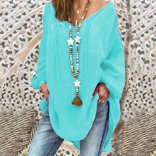 cotton blend womens and blouses plus size long sleeve turn down collar female tunic beach shirts casual puff sleeve v neck1, White
cotton blend womens and blouses plus size long sleeve turn down collar female tunic beach shirts casual puff sleeve v neck1, White