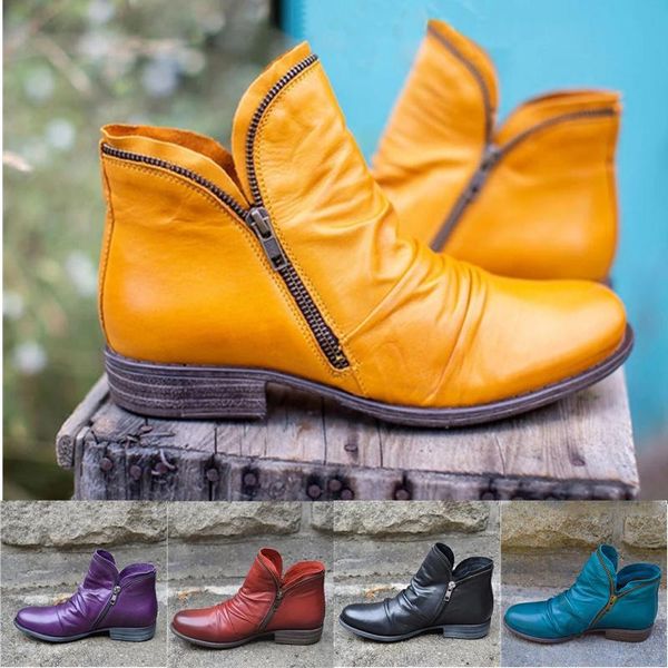 flat boots for women short boots vintage chunky low heel short flat autumn winter shoes plus size, Black
flat boots for women short boots vintage chunky low heel short flat autumn winter shoes plus size, Black