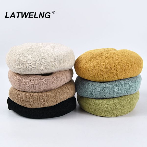 wholesale 7 colors spring summer knitted beret female solid french hat cooling black flat cap b0001 201026, Blue;gray
wholesale 7 colors spring summer knitted beret female solid french hat cooling black flat cap b0001 201026, Blue;gray